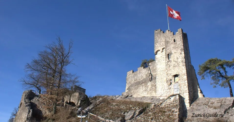 The ruins of Stein castle above Baden