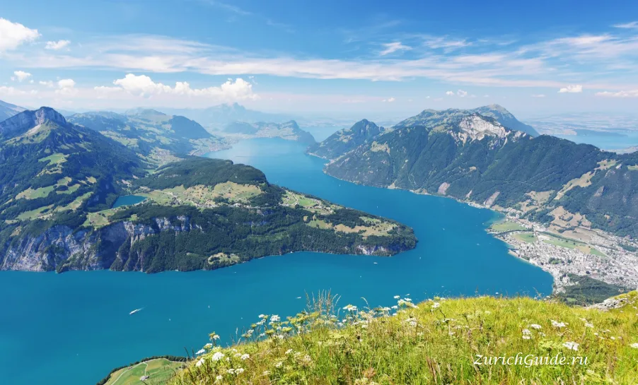 Lake Lucerne seen from the Fronalpstock