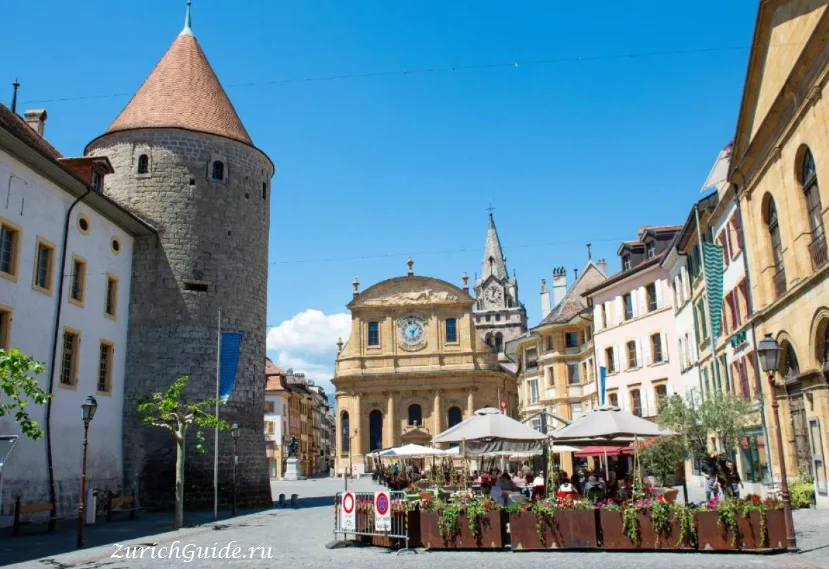 The castle and square at Yverdon-les-Bains